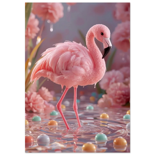 Poster - Flamingons sockersöta dröm