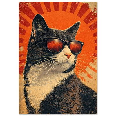 Poster - Shady Tuxedo Cat