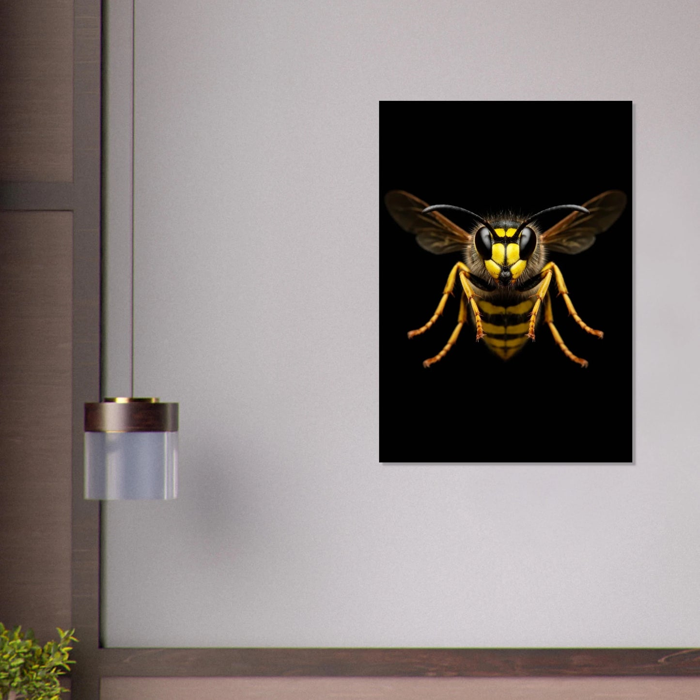 Geting poster upphängd på en ljus vägg vid ett fönster i ett hem – Fotorealistisk poster