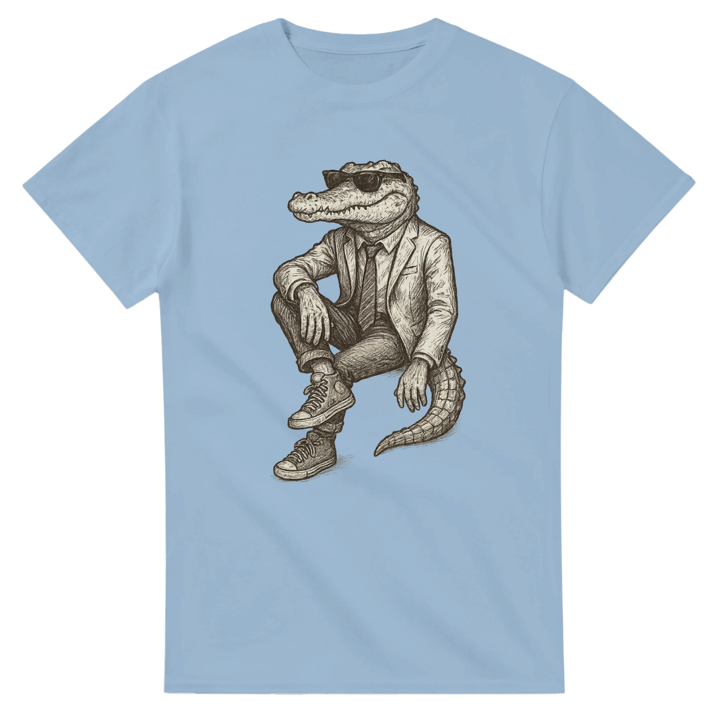 Krokodil i kostym med swag och solglasögon – Tecknad T-shirt