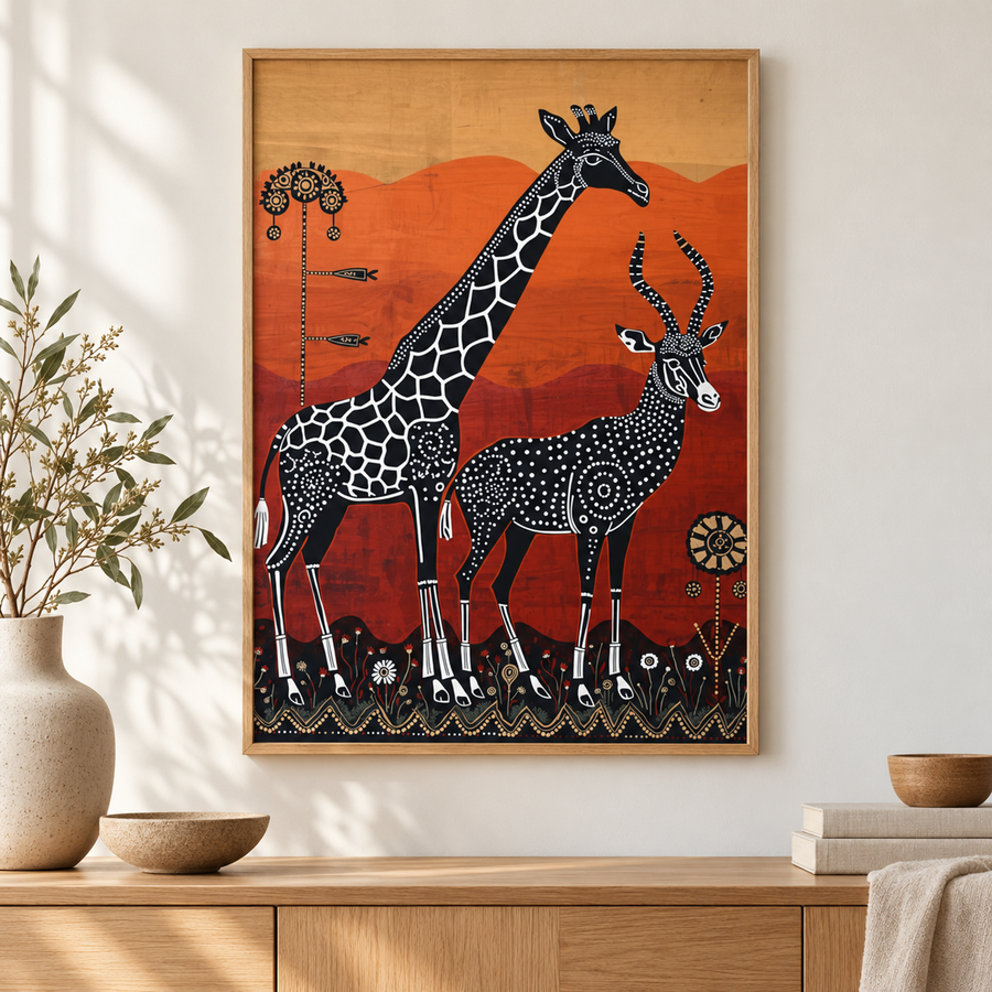 Giraffer i hemmiljö