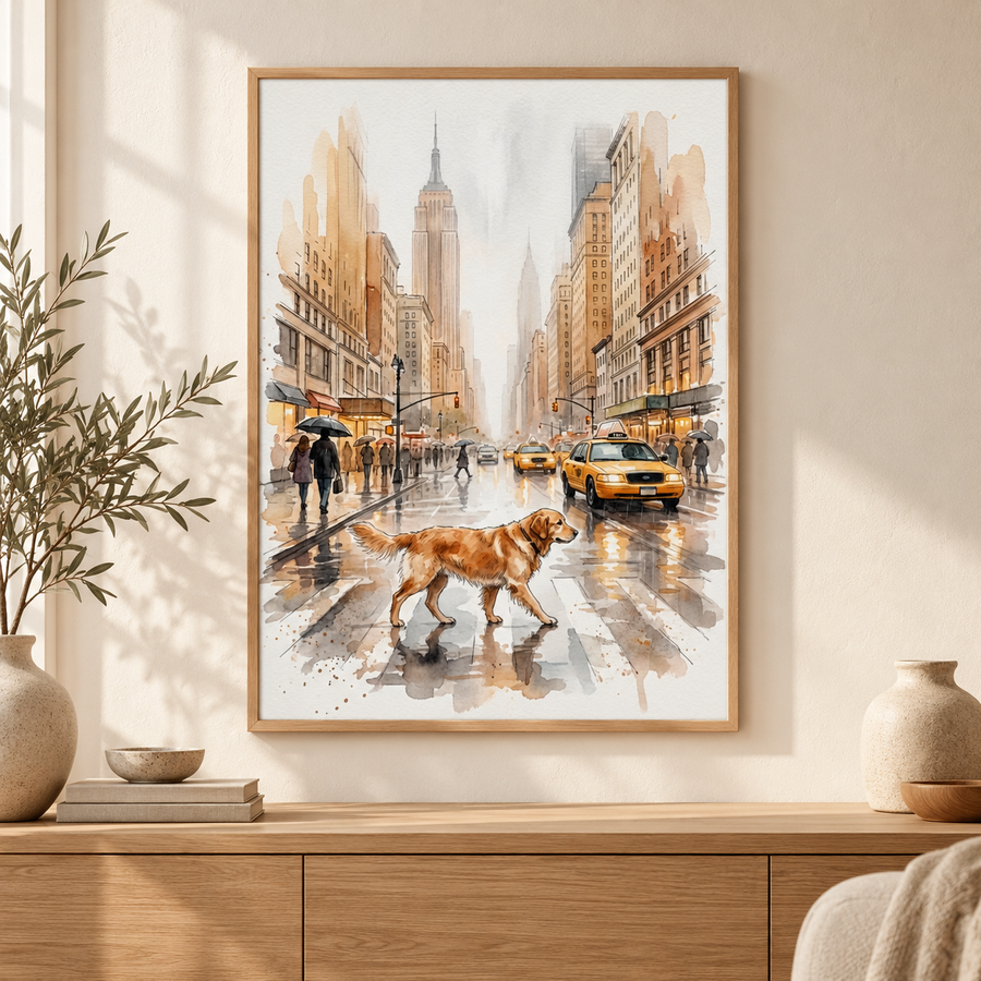 Hundtavlor – posters med hundar i hemmiljö