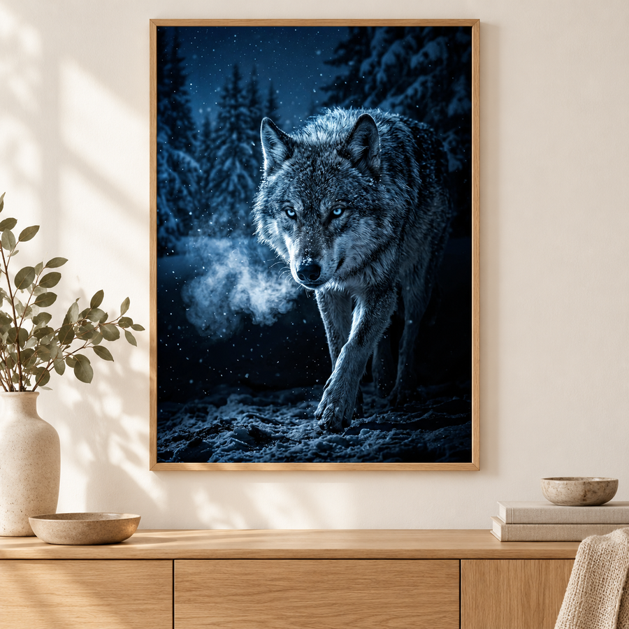 Vargtavlor – posters med varg i hemmiljö