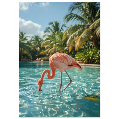 Poster - Pool Flamingo