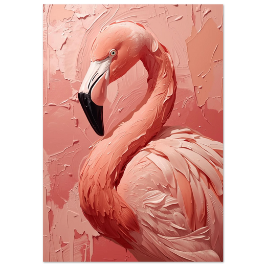 Poster - Flamingo i rosa dröm