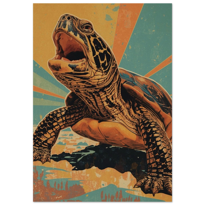Poster - Retro Turtle