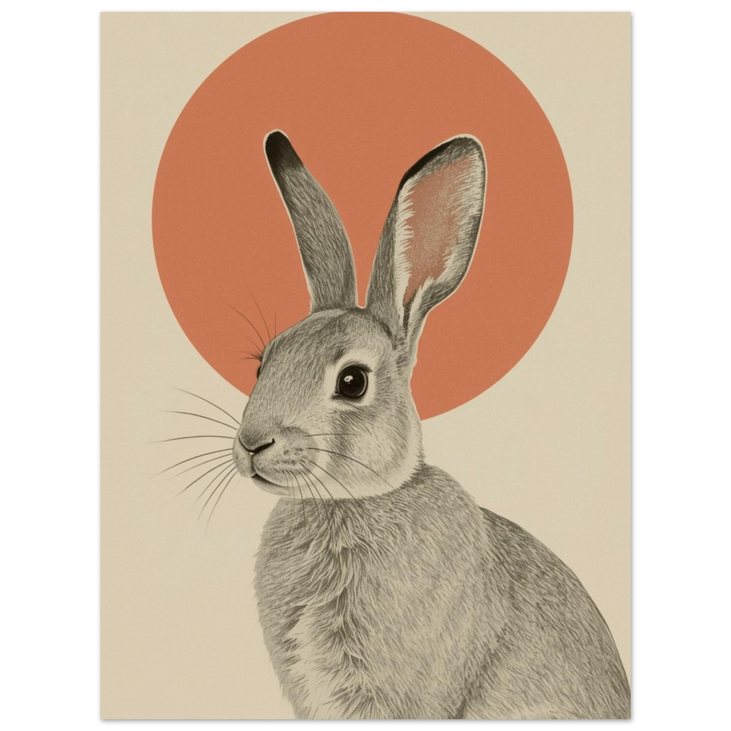 Gnagare avbildad i profil med vintage-känsla – Retro poster