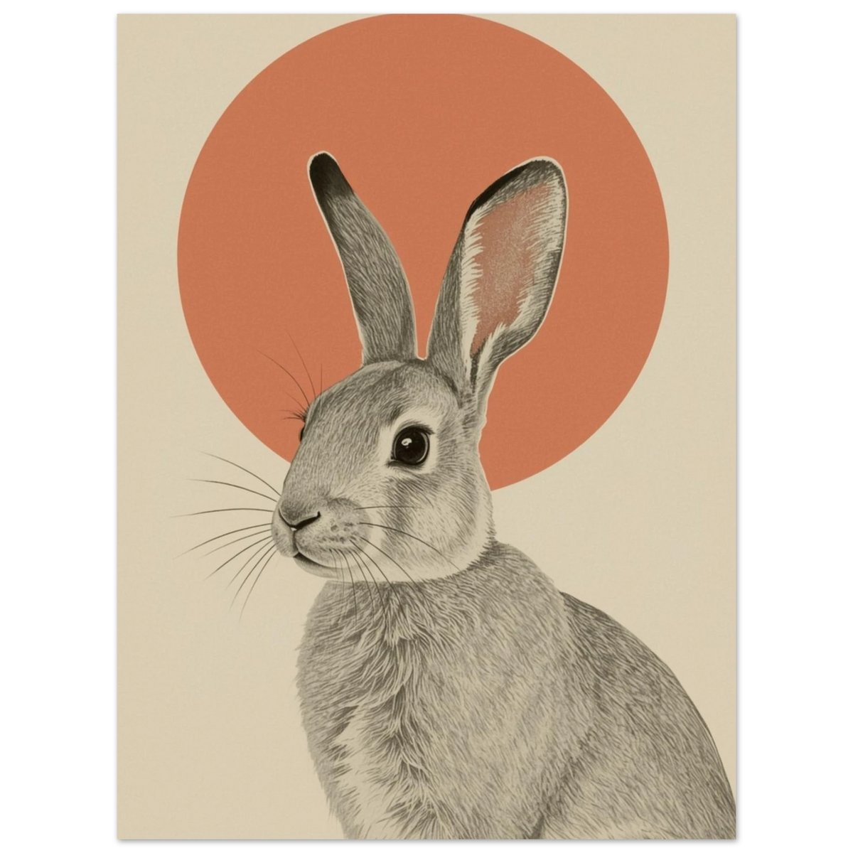 Gnagare avbildad i profil med vintage-känsla – Retro poster