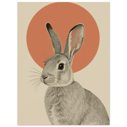 Gnagare avbildad i profil med vintage-känsla – Retro poster