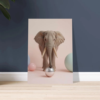 Elefant i lager-på-lager-stil, lugn och harmonisk design