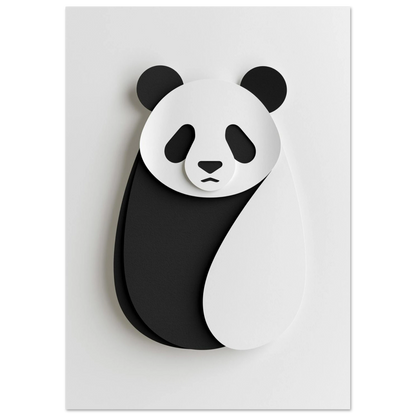 Modern illustration av en panda skapad med digitala papperslager