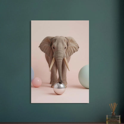 Elefant i lager-på-lager-stil, lugn och harmonisk design