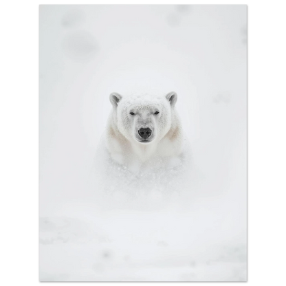 Majestätisk isbjörn som vandrar genom en arktisk snöstorm – djurposter