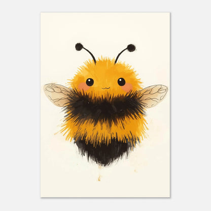 Gouachemålning av en vänlig humla, varm och inbjudande design – poster