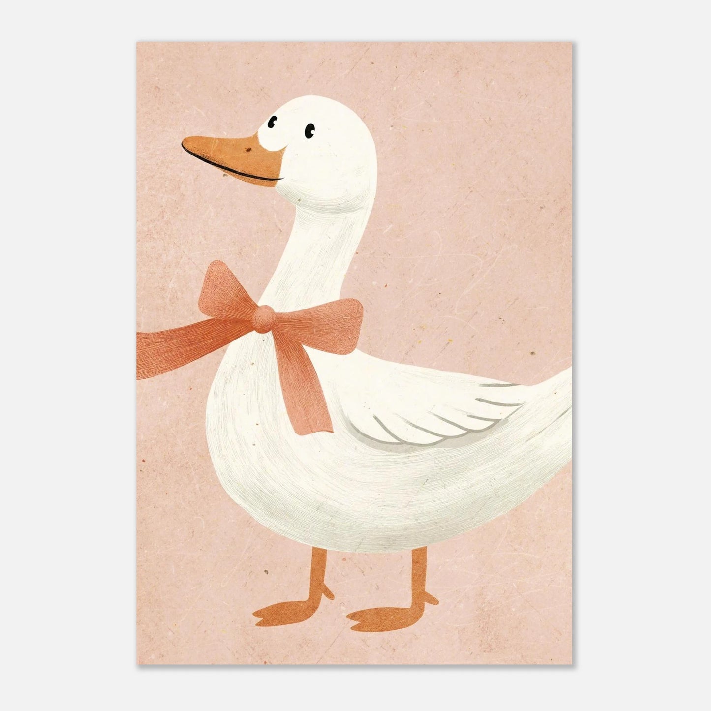 Lekfull djurillustration av en gås för barnrummets väggar