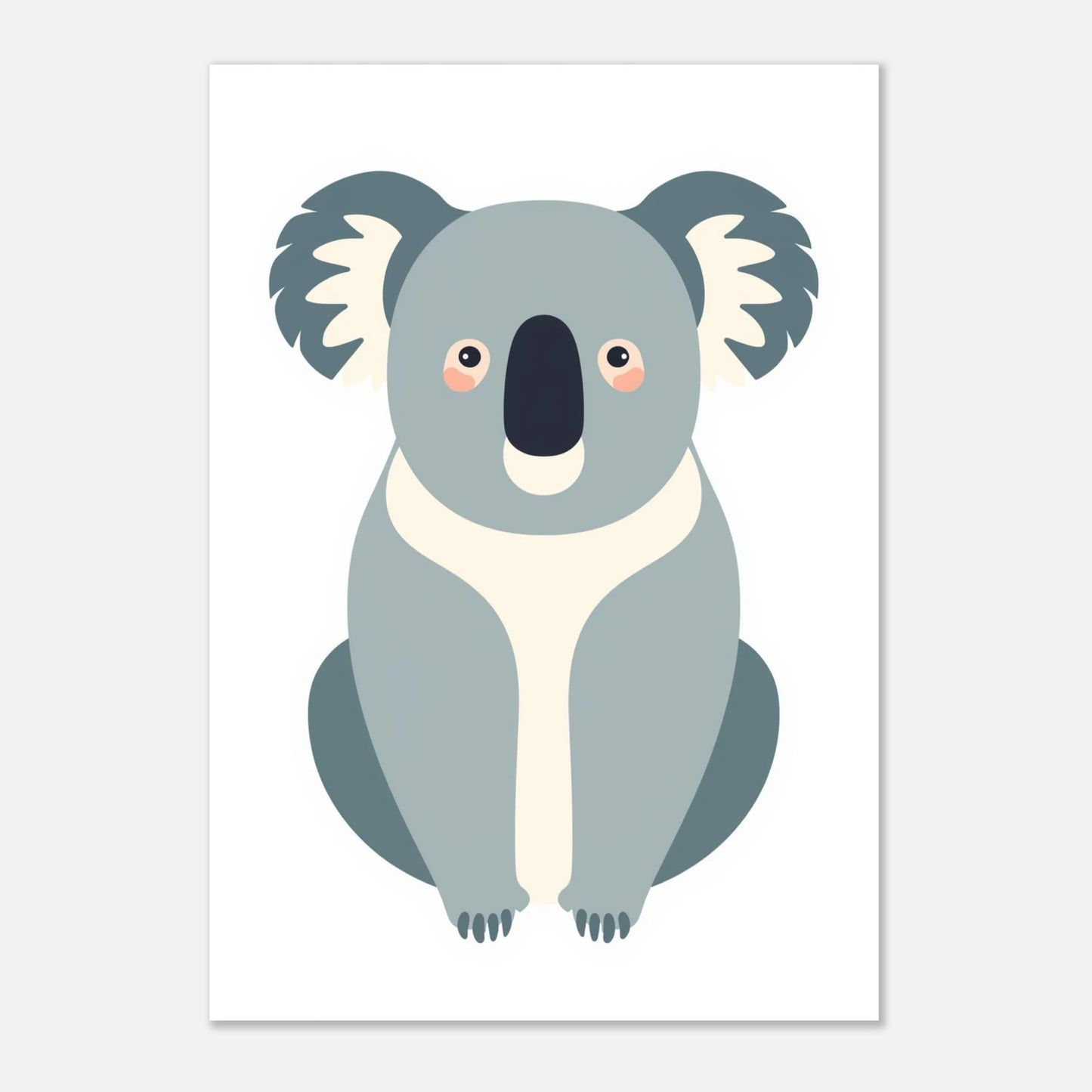 Koala i platt ikonstil, lugn och vänlig, modern design