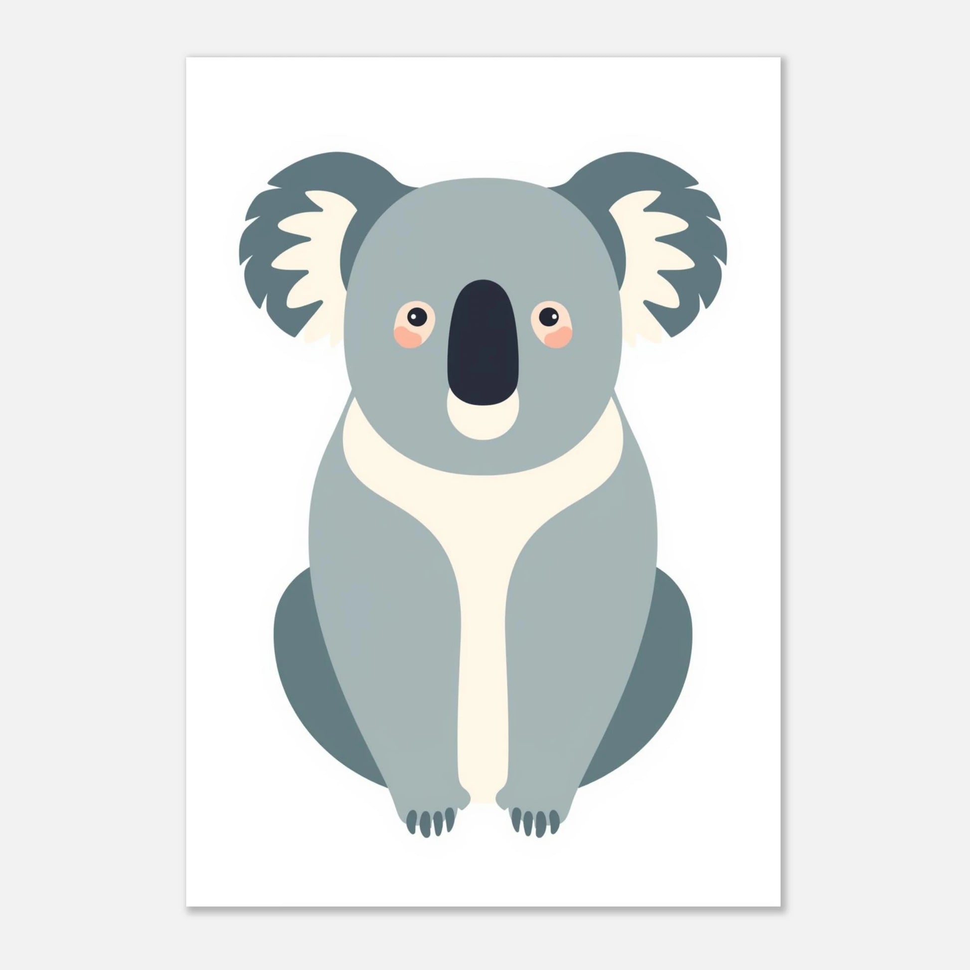 Koala i platt ikonstil, lugn och vänlig, modern design