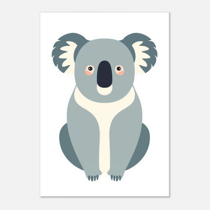 Koala i platt ikonstil, lugn och vänlig, modern design
