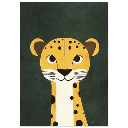 Djurposter föreställande en långhalsad gepard i modern grafisk stil
