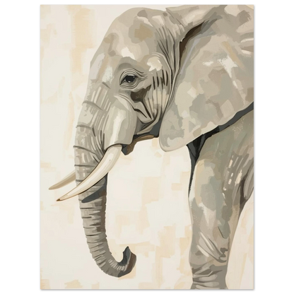 Ståtlig elefant med detaljerade penseldrag – Målad poster