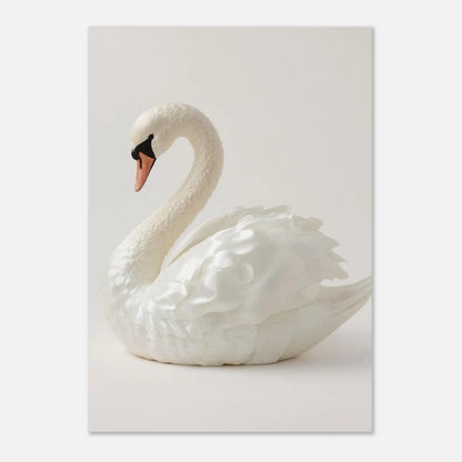 Svanens tysta elegans fångad i ett stilrent och ljust fotoprint