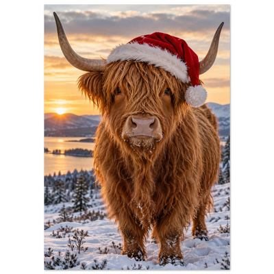 Poster - Christmas Highland Cattle