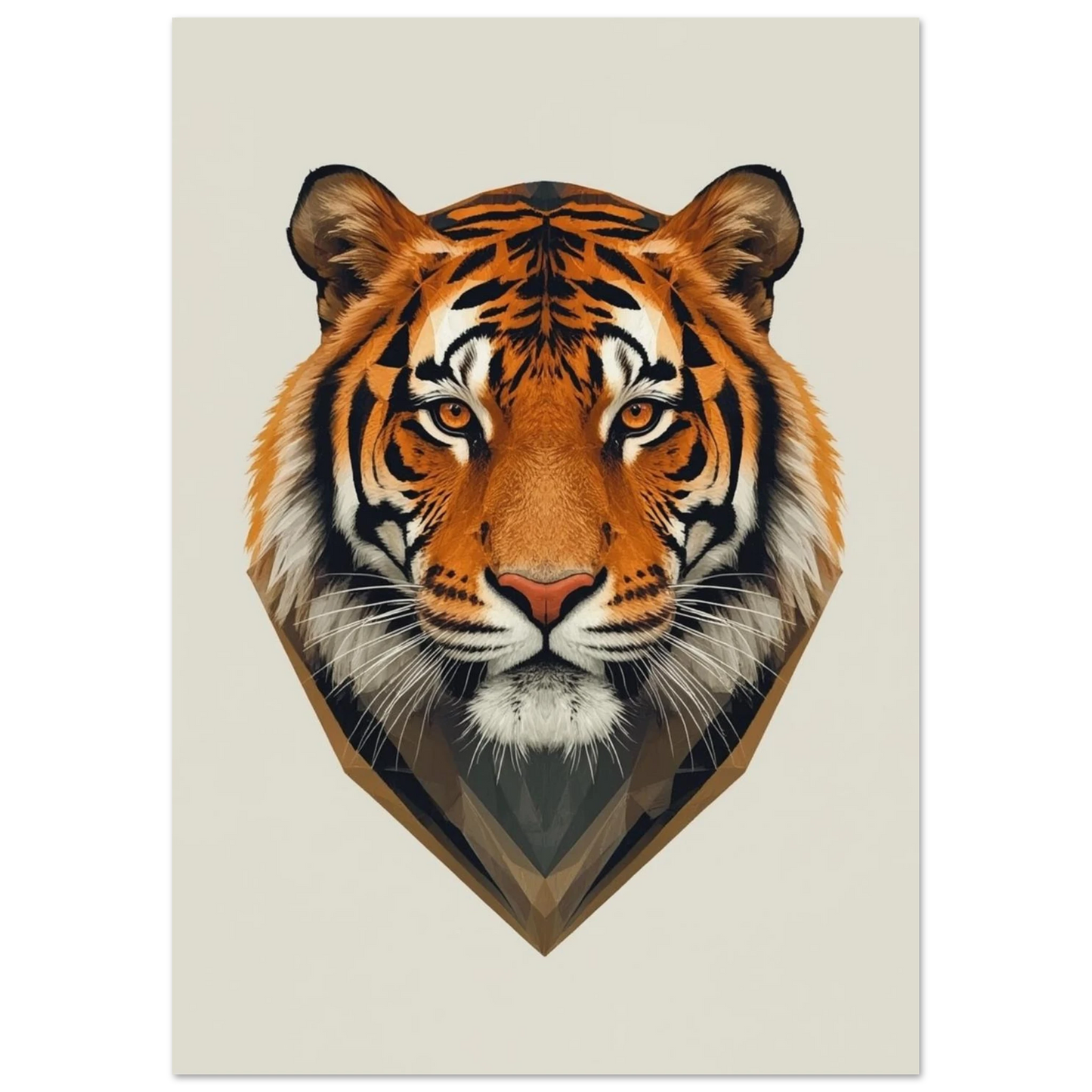 Modern illustration av en tiger med fokus på ansiktets mönstring