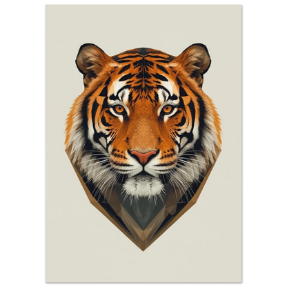 Modern illustration av en tiger med fokus på ansiktets mönstring