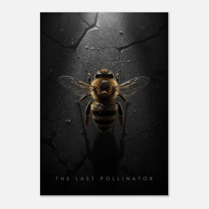 Stämningsfullt print av ett bi som symboliserar naturens sköra balans