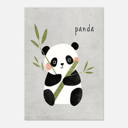 Minimalistisk pandatavla i modern stil för barnrummet med texturerad yta