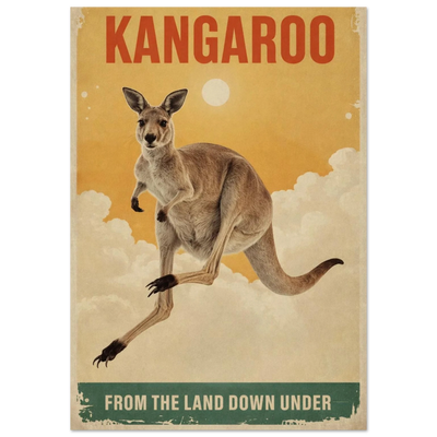Poster - Kangaroo Retro