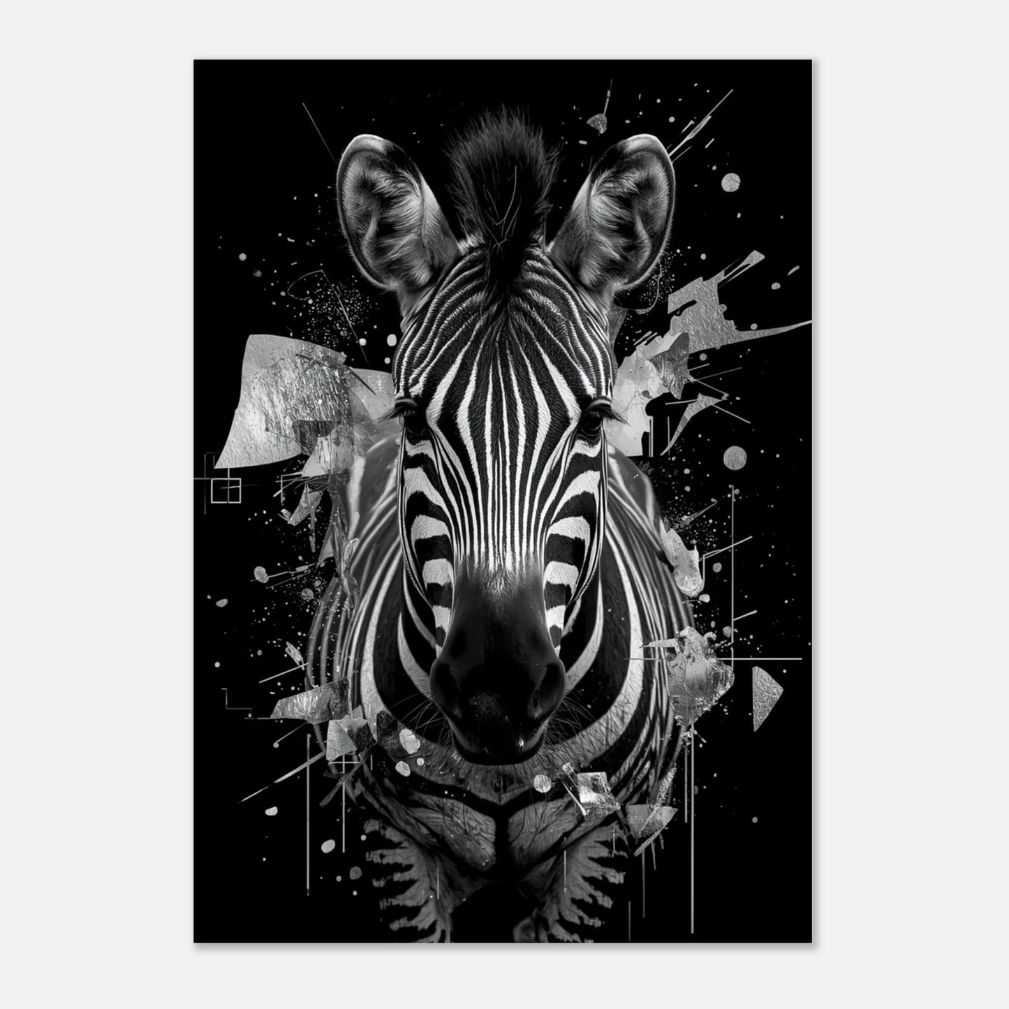 Grafiskt djurmotiv av en zebra i modern och tidlös design