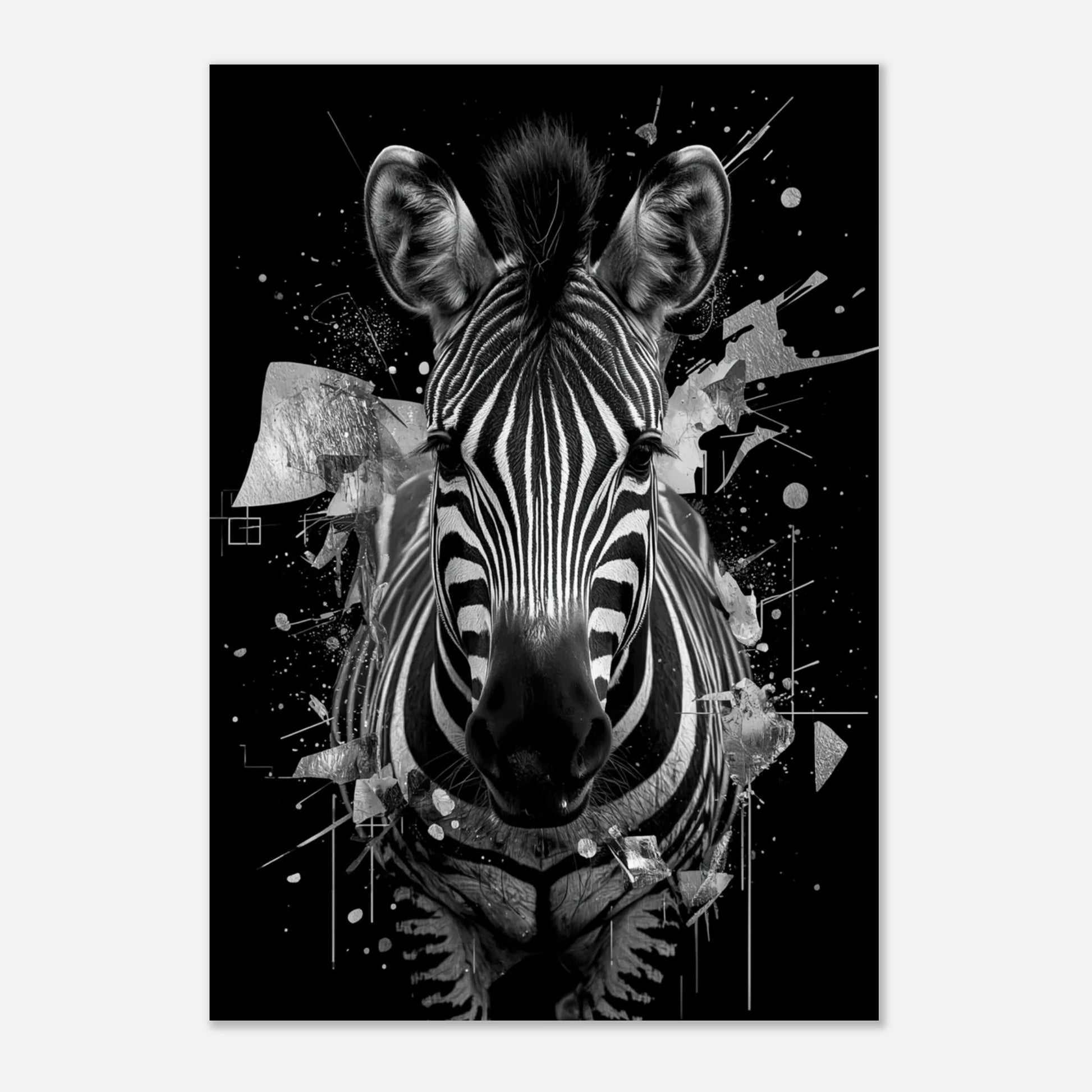 Grafiskt djurmotiv av en zebra i modern och tidlös design