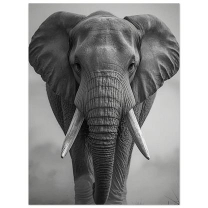 Detaljrik tavla av en elefant med fokus på rynkig hud