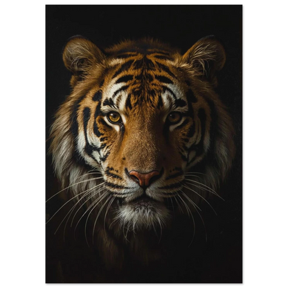 Kraftfullt djurmotiv föreställande en tiger i stämningsfullt ljus för elegant inredning