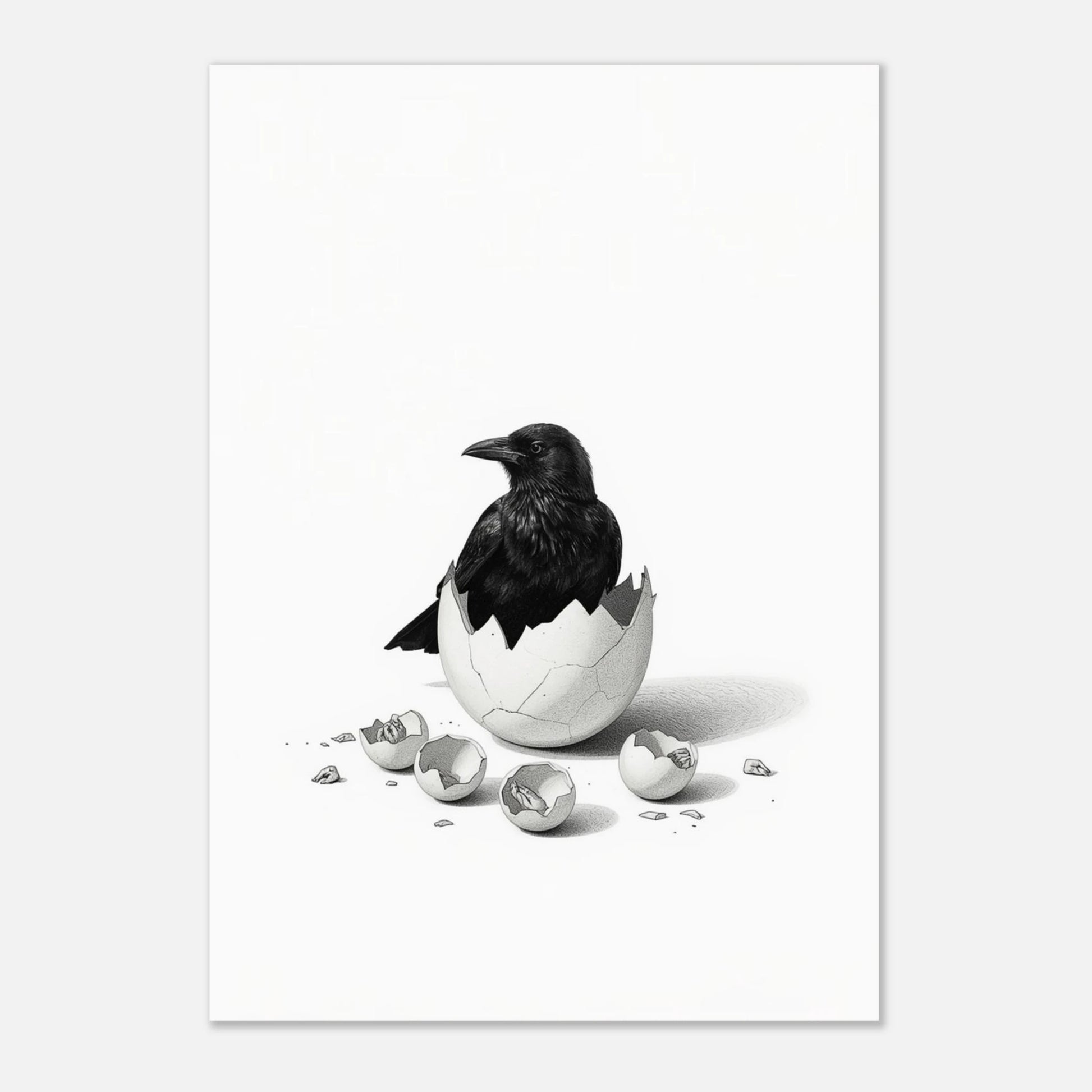 Symbolisk illustration av en korp som bryter sig ut ur sitt skal