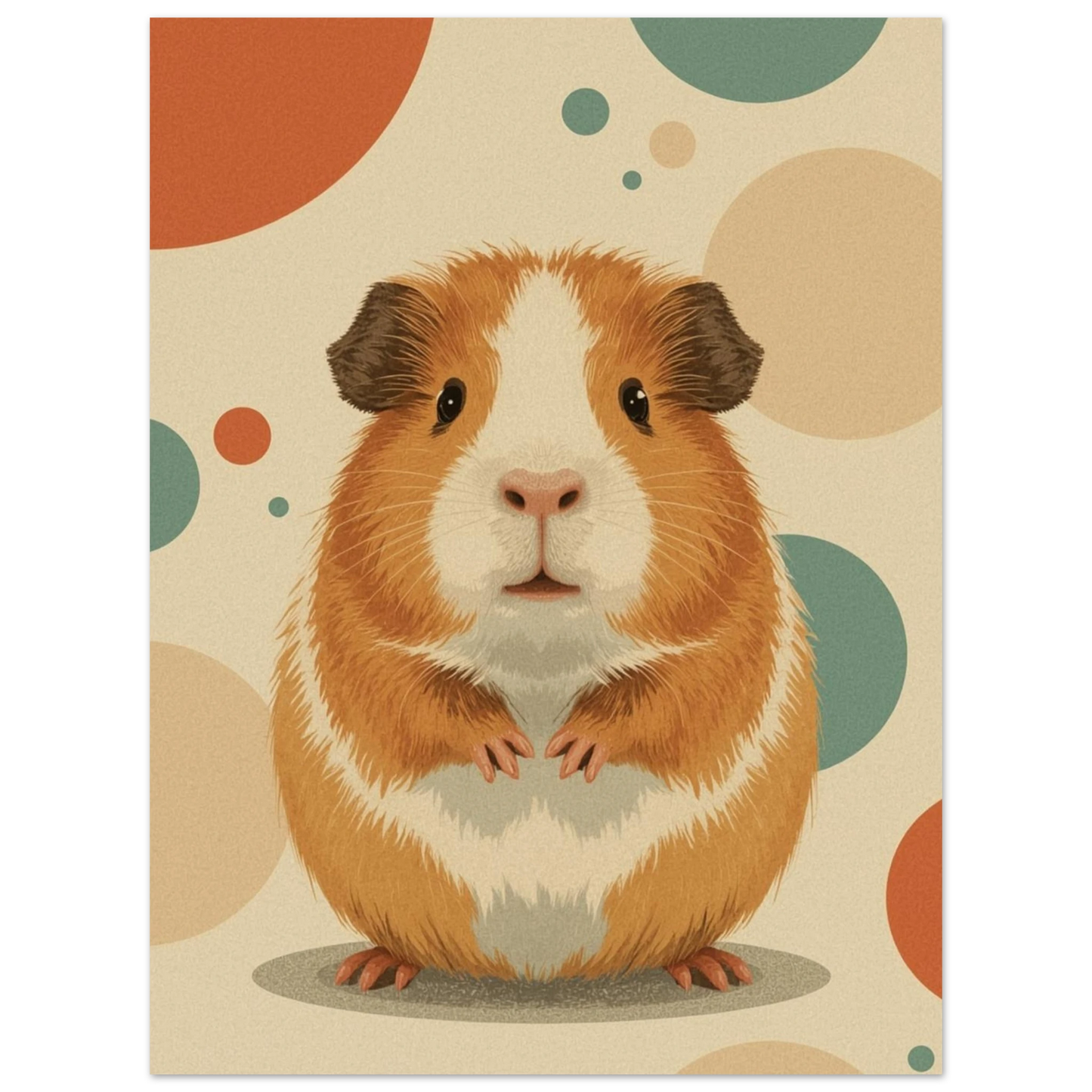 Gnagare i helfigur med dämpade toner i vintage-stil – Retro poster