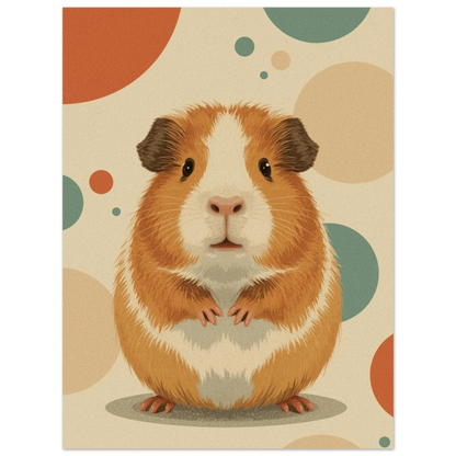 Gnagare i helfigur med dämpade toner i vintage-stil – Retro poster