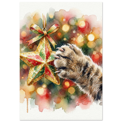 Poster - Kattens juliga nyfikenhet