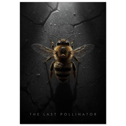 Detaljrik poster av en humla i motljus med texten Pollinator