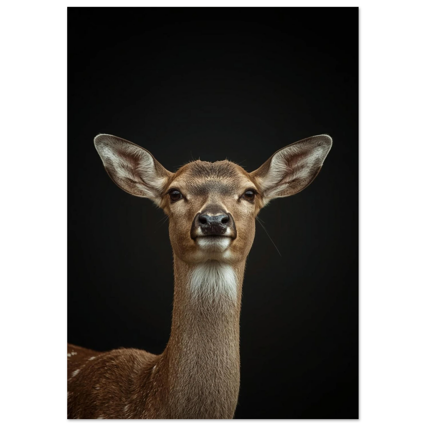 Detaljrik bild av en hjort med mjuk päls, stilren naturposter