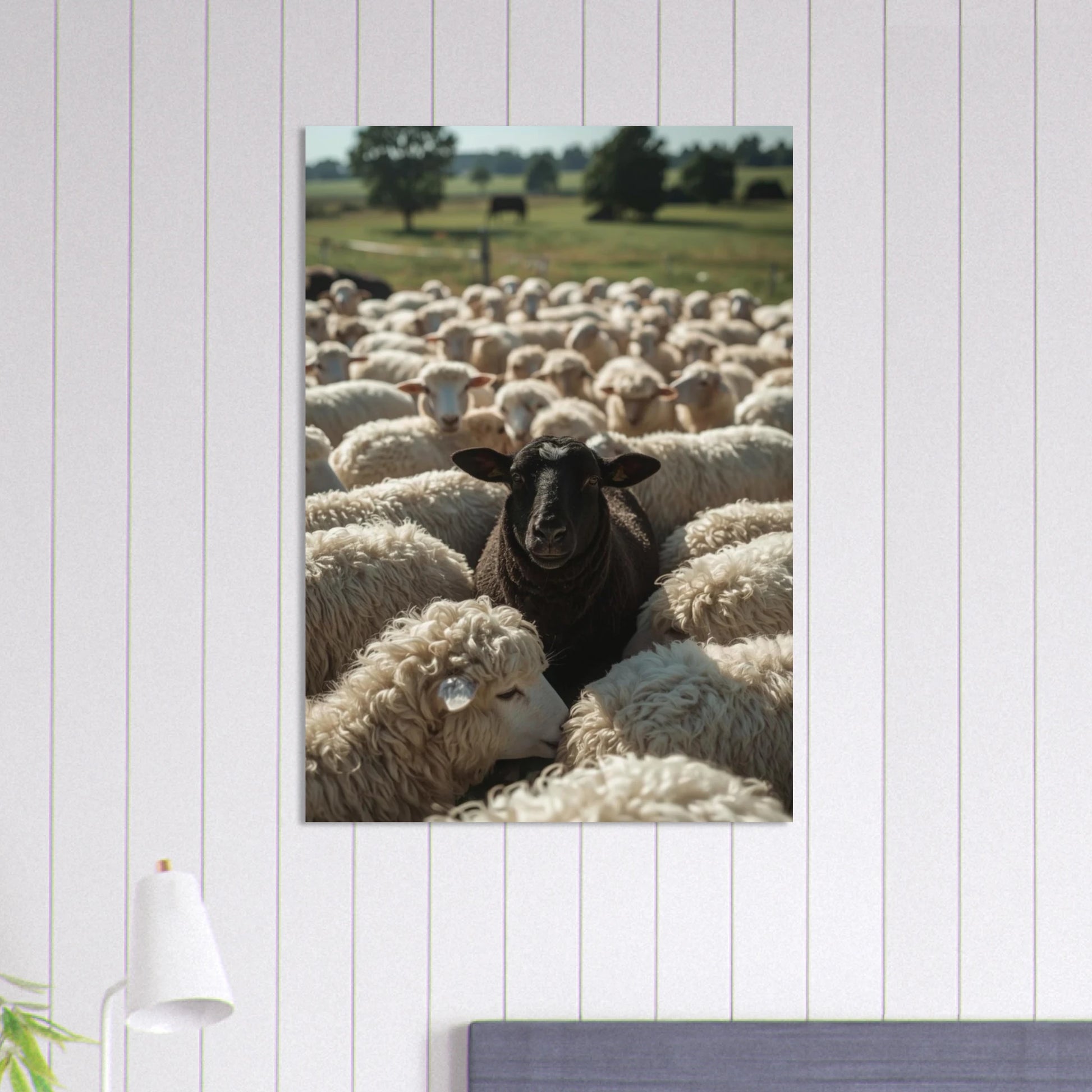 Stämningsfull bild som symboliserar att vara unik och gå sin egen väg – fotorealistisk poster