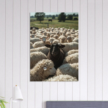 Stämningsfull bild som symboliserar att vara unik och gå sin egen väg – fotorealistisk poster