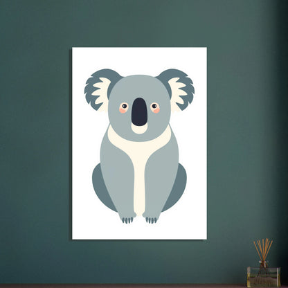 Koala i platt ikonstil, lugn och vänlig, modern design