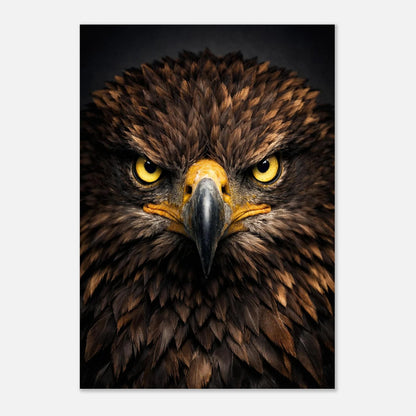 Fotorealistiskt print av en örn med blicken vänd mot betraktaren