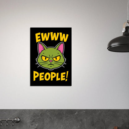 Inredningsposter med arg katt och roligt citat – Tecknad Poster